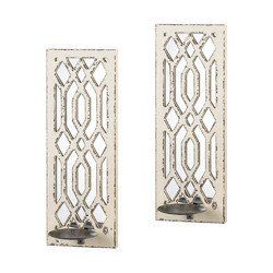 Deco Mirror Wall Sconce Set