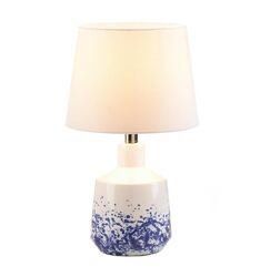 White & Blue Splash Table Lamp