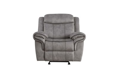 Zubaida Glider Recliner, 2-Tone Gray Velvet