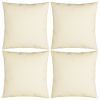 Throw Pillows 4 pcs Cream 23.6"x23.6" Fabric