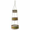 3 Tier Woven Hanging Fruit Basket | Hanging Holder for Kitchen & Pantry Counter - Versatile Hanging Storage Basket for Home