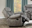 Zubaida Glider Recliner, 2-Tone Gray Velvet