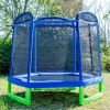 7ft Kids Trampoline with Safety Enclosure Net & Spring Pad For Indoor/Outdoor Great Gift for KidsClevr 7ft Kids Trampoline with