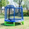 7ft Kids Trampoline with Safety Enclosure Net & Spring Pad For Indoor/Outdoor Great Gift for KidsClevr 7ft Kids Trampoline with