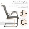 Outdoor Dining Chairs Patio Sling Spring Motion Dining Chairs for Garden, Poolside, Backyard, Porch