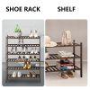 3-Tier Wood Shoe Rack Premium Stackable Shoe Organizer Shelf Storage for Hallway Closet