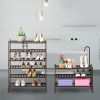 3-Tier Wood Shoe Rack Premium Stackable Shoe Organizer Shelf Storage for Hallway Closet