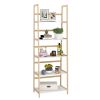 Solid Bamboo wood 5 tires book shelf