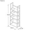 Solid Bamboo wood 5 tires book shelf
