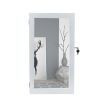 Free shipping Jewelry Cabinet Armoire with Mirror, Wall-Mounted Space Saving Jewelry Storage Organizer Hanging Wall Mirror Jewelry Storage White  YJ