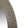 DunaWest Oval Wood Encased Beveled Wall Decor Mirror with Reeded Design, Silver