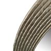DunaWest Oval Wood Encased Beveled Wall Decor Mirror with Reeded Design, Silver