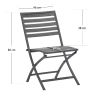 Modern outdoor plastic wood folding table and chair,Garden Furniture 3PCS (2 Chairs+1 table)