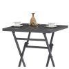 Modern outdoor plastic wood folding table and chair,Garden Furniture 3PCS (2 Chairs+1 table)