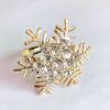 6Pcs Napkin Rings Snowflake Shape  Alloy Snowflake Napkin Rings Set for Gift