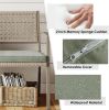 Garden Bench Wicker Rattan Outdoor Benches with Cushion Patio Loveseat for Front Porch Backyard