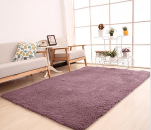 Living Room Rug Area Solid Carpet Fluffy Soft Home Decor White Plush Carpet Bedroom Carpet Kitchen Floor Mats White Rug Tapete (China) (Color: Purple)