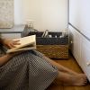Woven Storage Baskets on wheels (Set 2) | Under Counter & Under Desk Storage - Toy Organizer