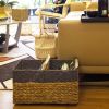 Woven Storage Baskets on wheels (Set 2) | Under Counter & Under Desk Storage - Toy Organizer