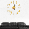 Kaixing Mirror Wall Clock Digital Wall Clock